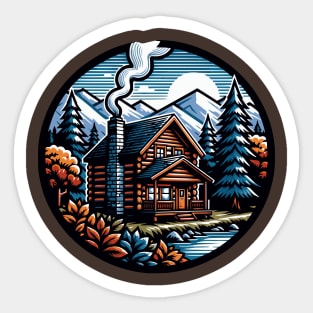 Cabin Retreat Sticker